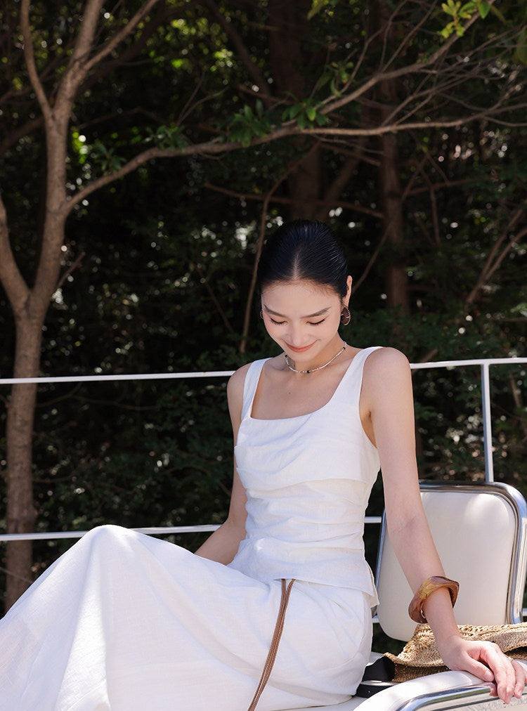 Viscose Two-Piece Set - Tank Top and Relaxed Pants