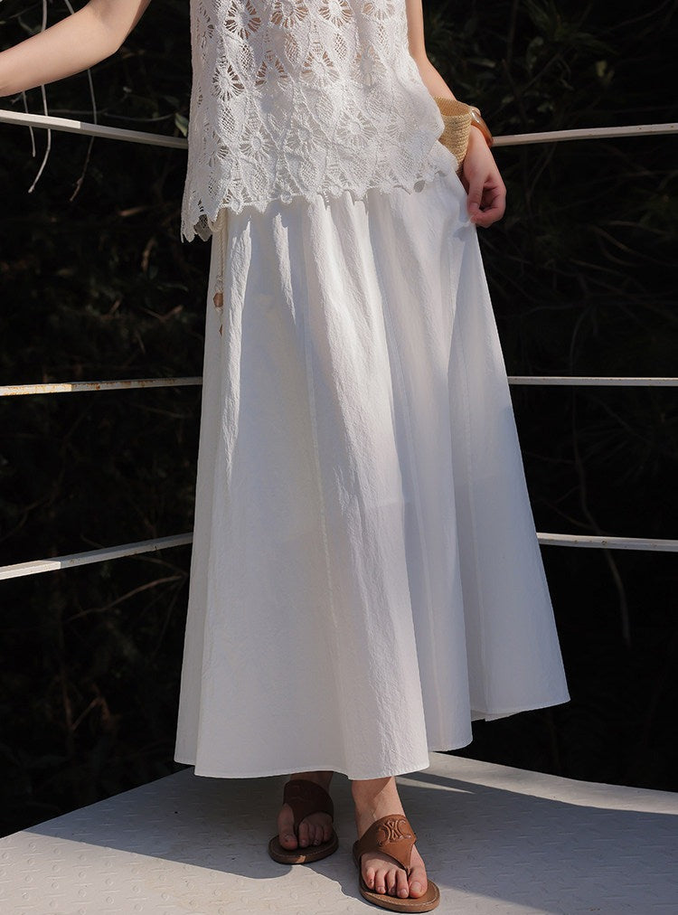 Lace Viscose 2-Piece Set - Sleeveless Top and Skirt