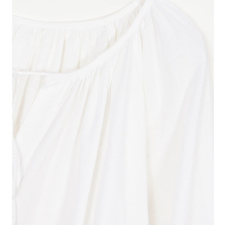 Beige Viscose Set - Hollow-Out Shirt and Skirt