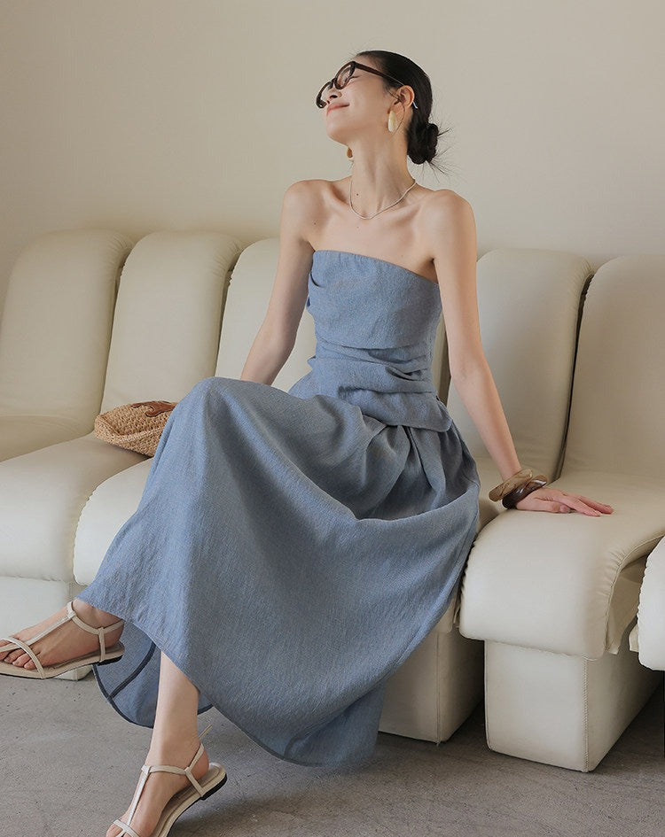 Set 3-Piece Viskose Bergaya - Atasan, Celana, dan Rok