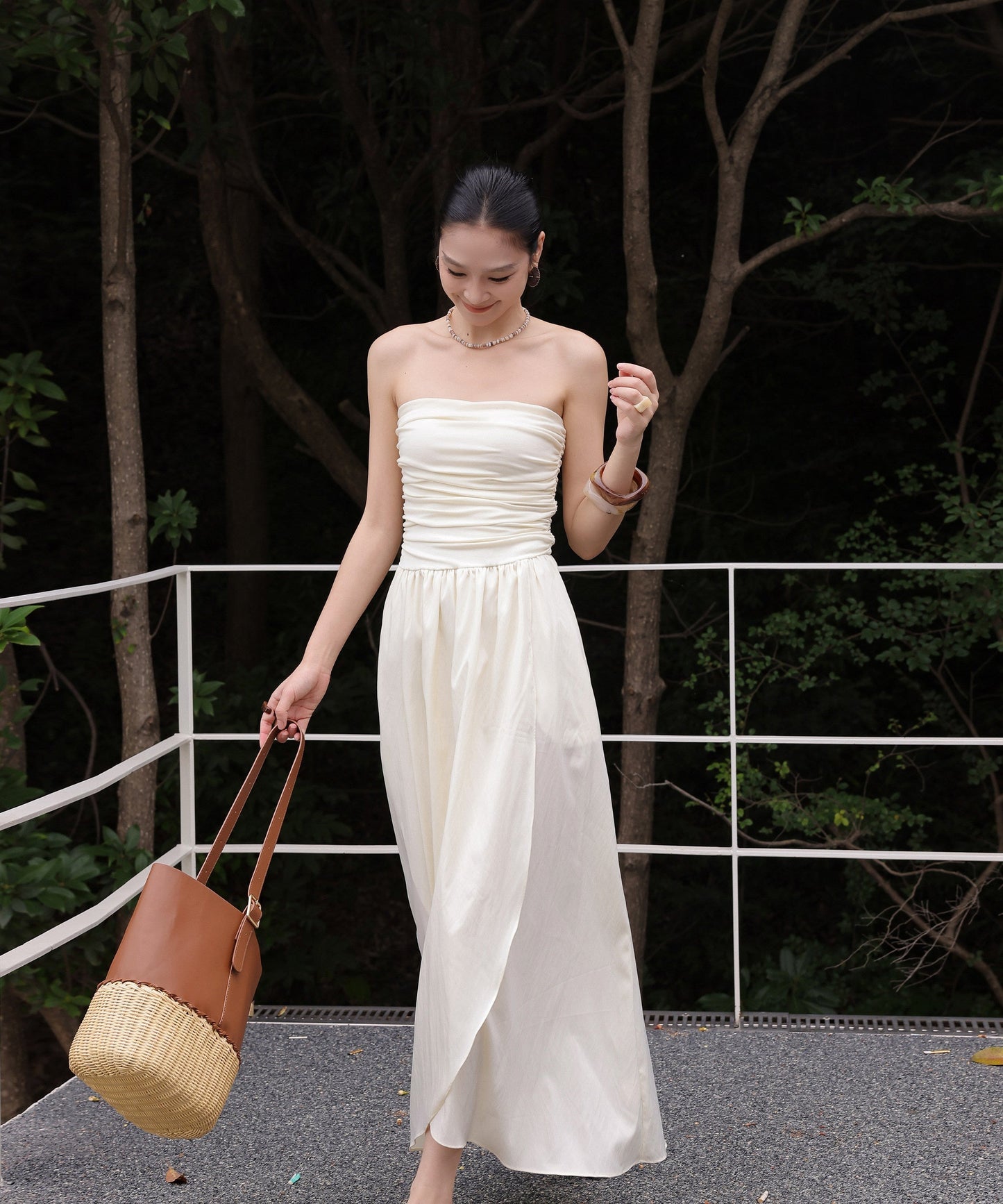 Viscose Off-Shoulder Dress - Elegant Summer Long Dress