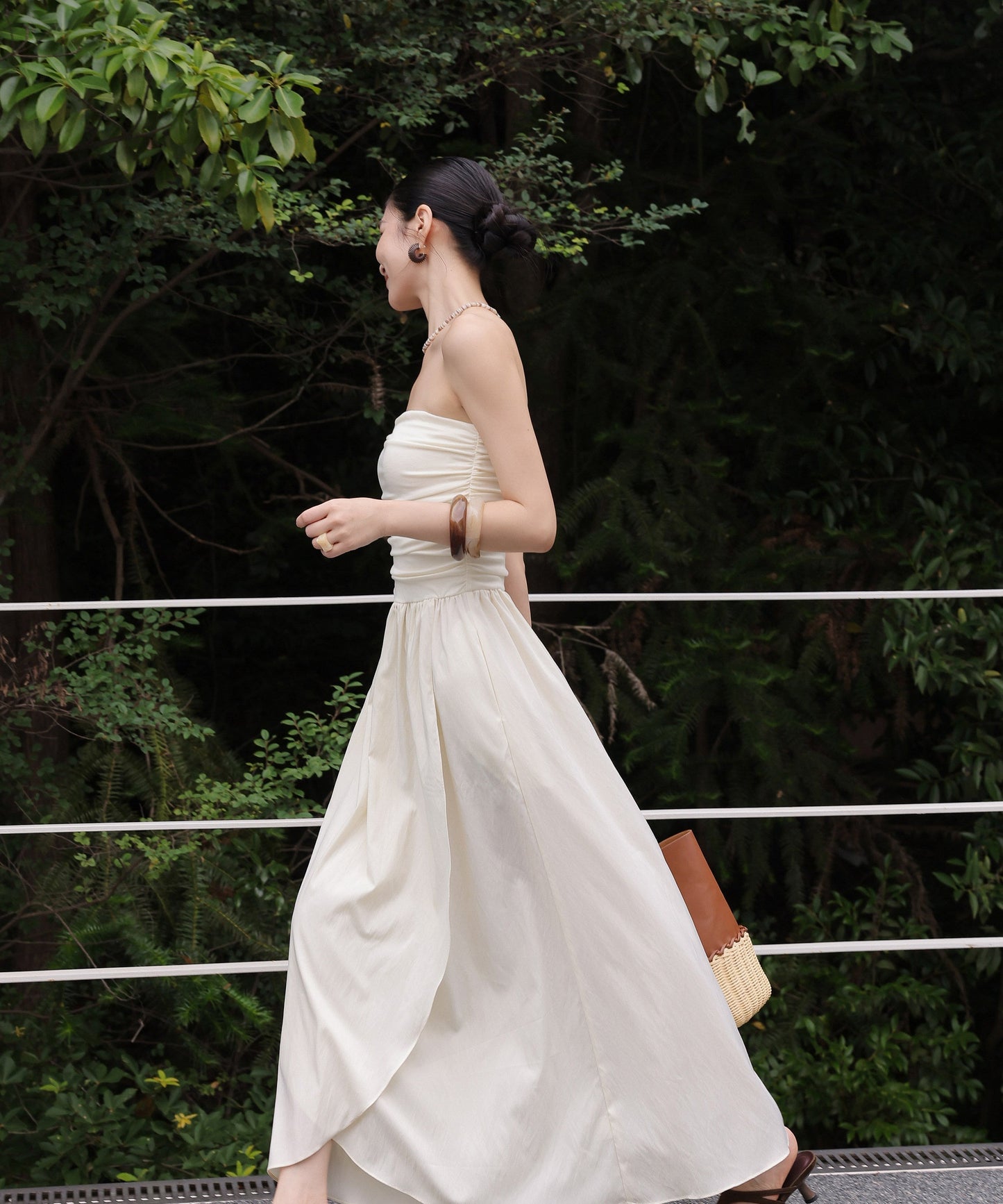 Viscose Off-Shoulder Dress - Elegant Summer Long Dress
