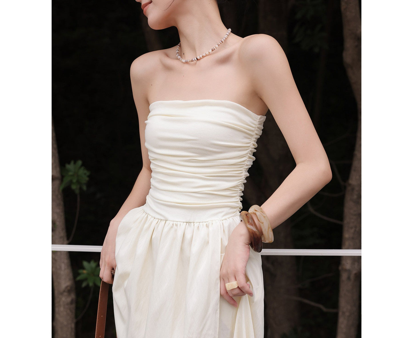 Viscose Off-Shoulder Dress - Elegant Summer Long Dress