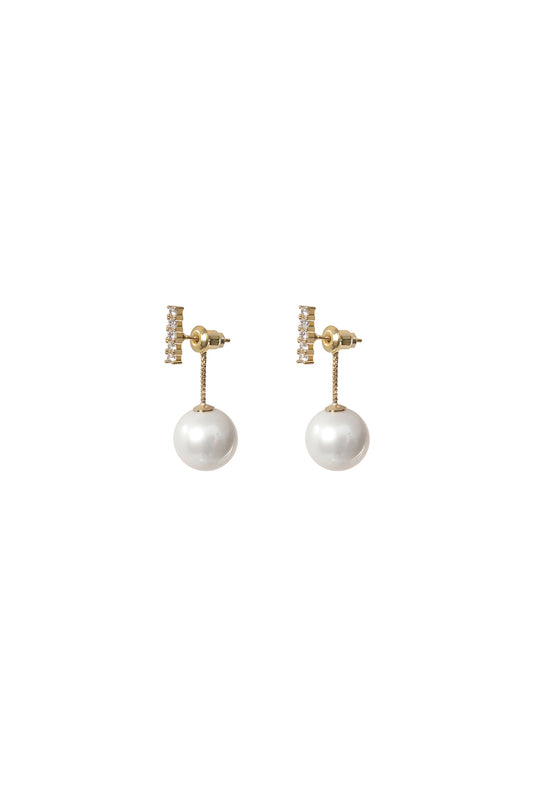 Talia Diamond Pearl Mini Earrings