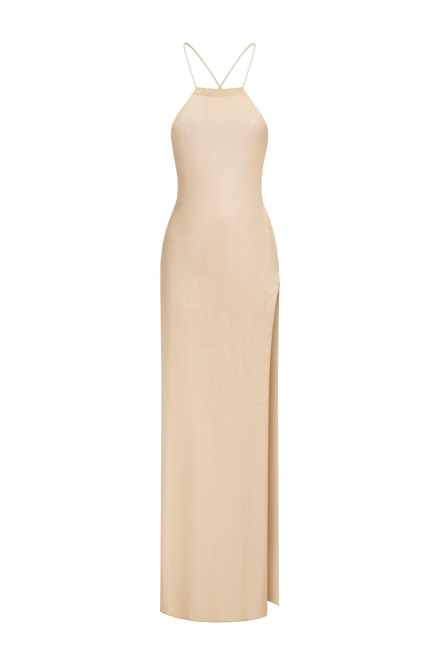 Hailey Halter Knitted Midi Dress