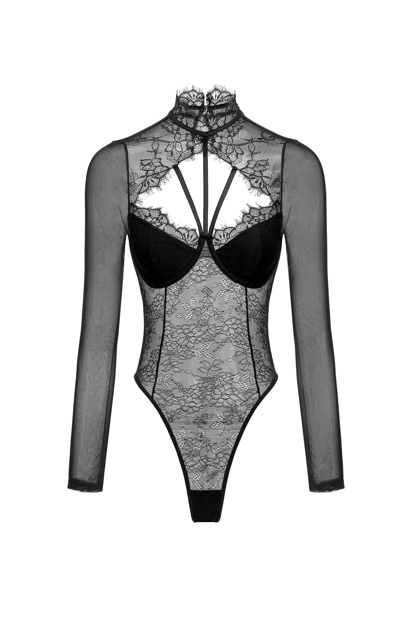 Hatsie Lace Long Sleeve Jumpsuit