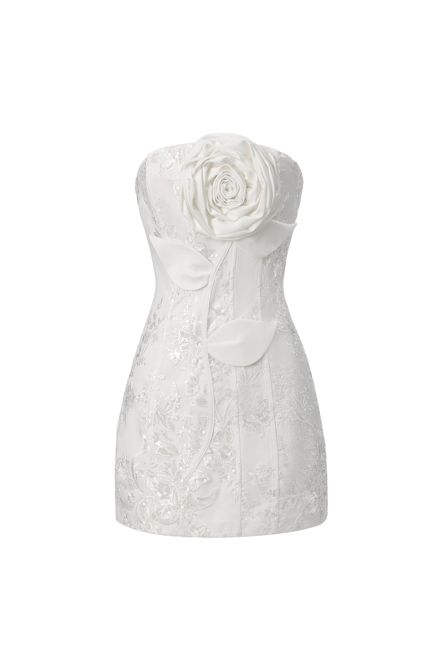 Renaa Kijin Handmade flowers Sequins mini dress