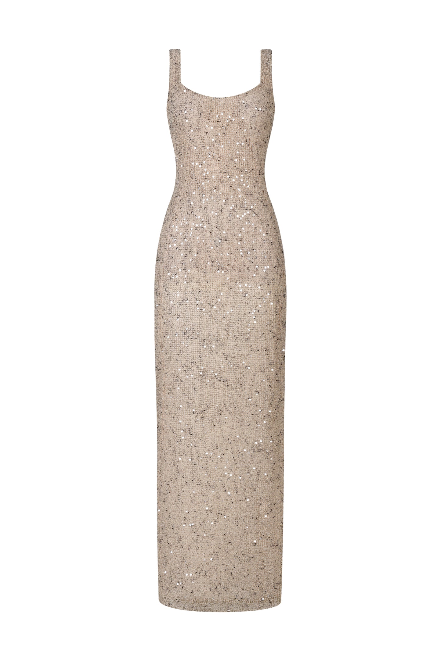 فستان رادميلا ماكسي بدون أكمام مزين بالخرز على شكل ذيل السمكة