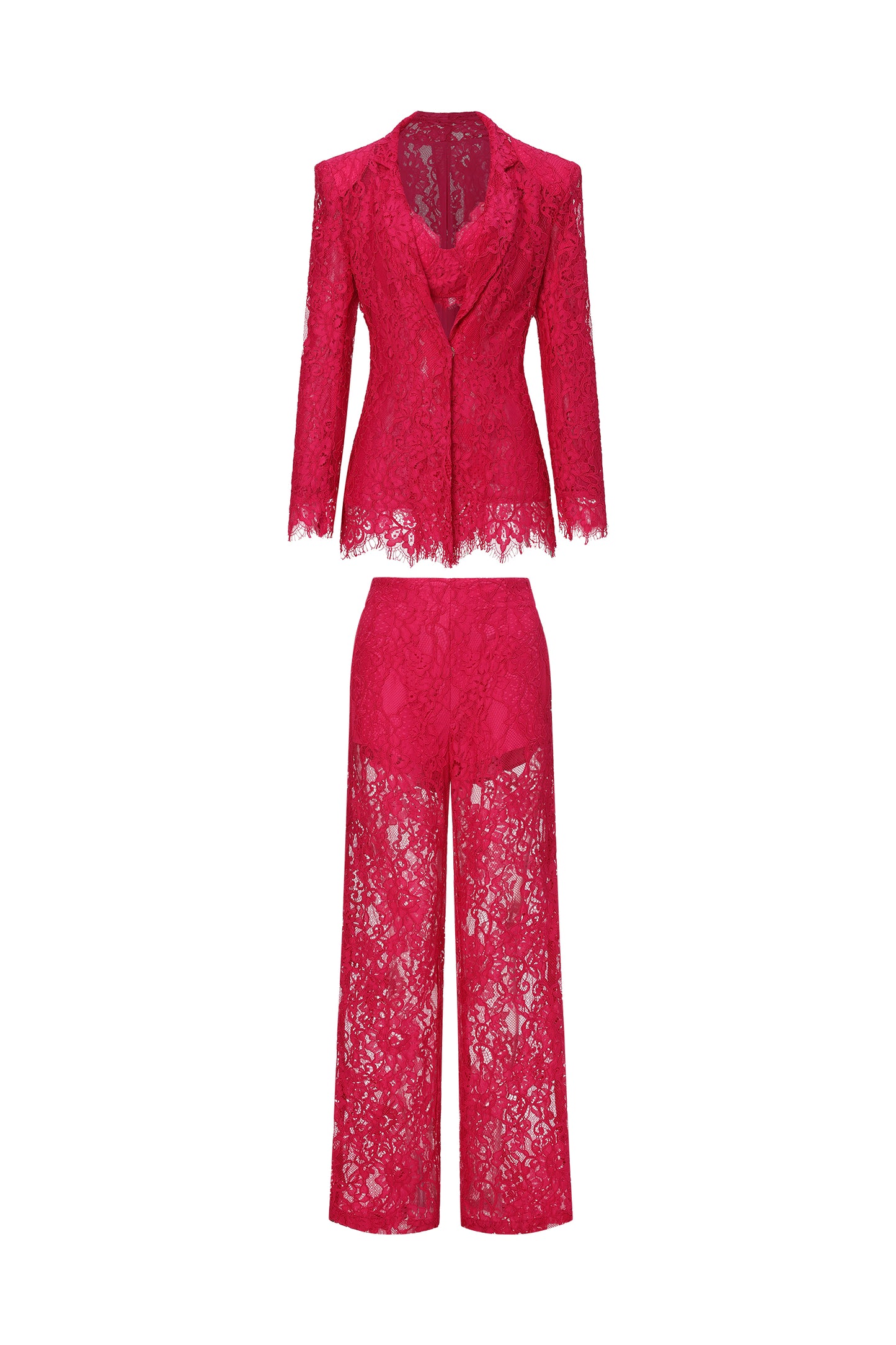Naya Sexy Tailored Lace Blazer Two Piece Set