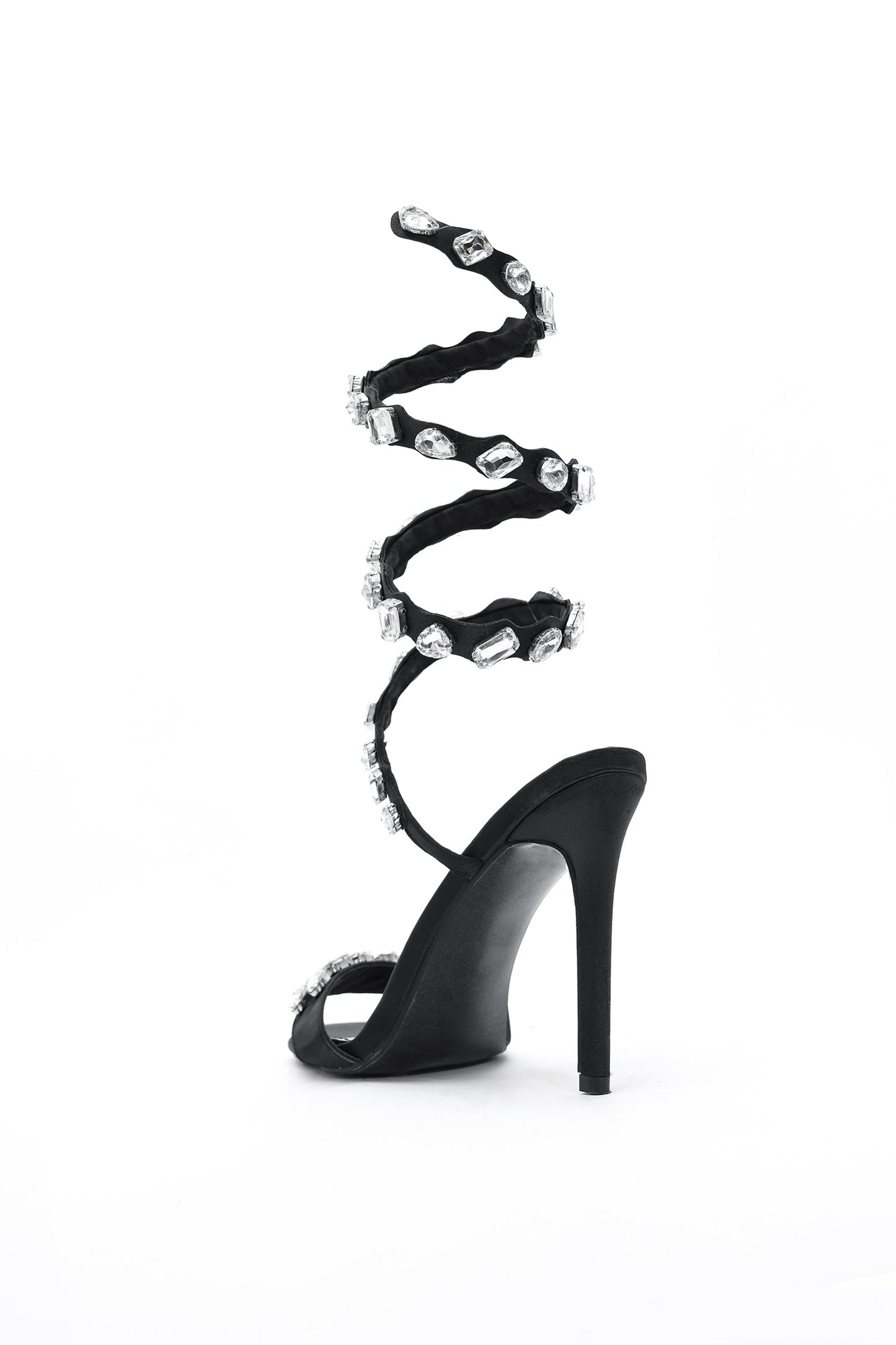 Eka Diamond Ankle Strap Stiletto Sandals