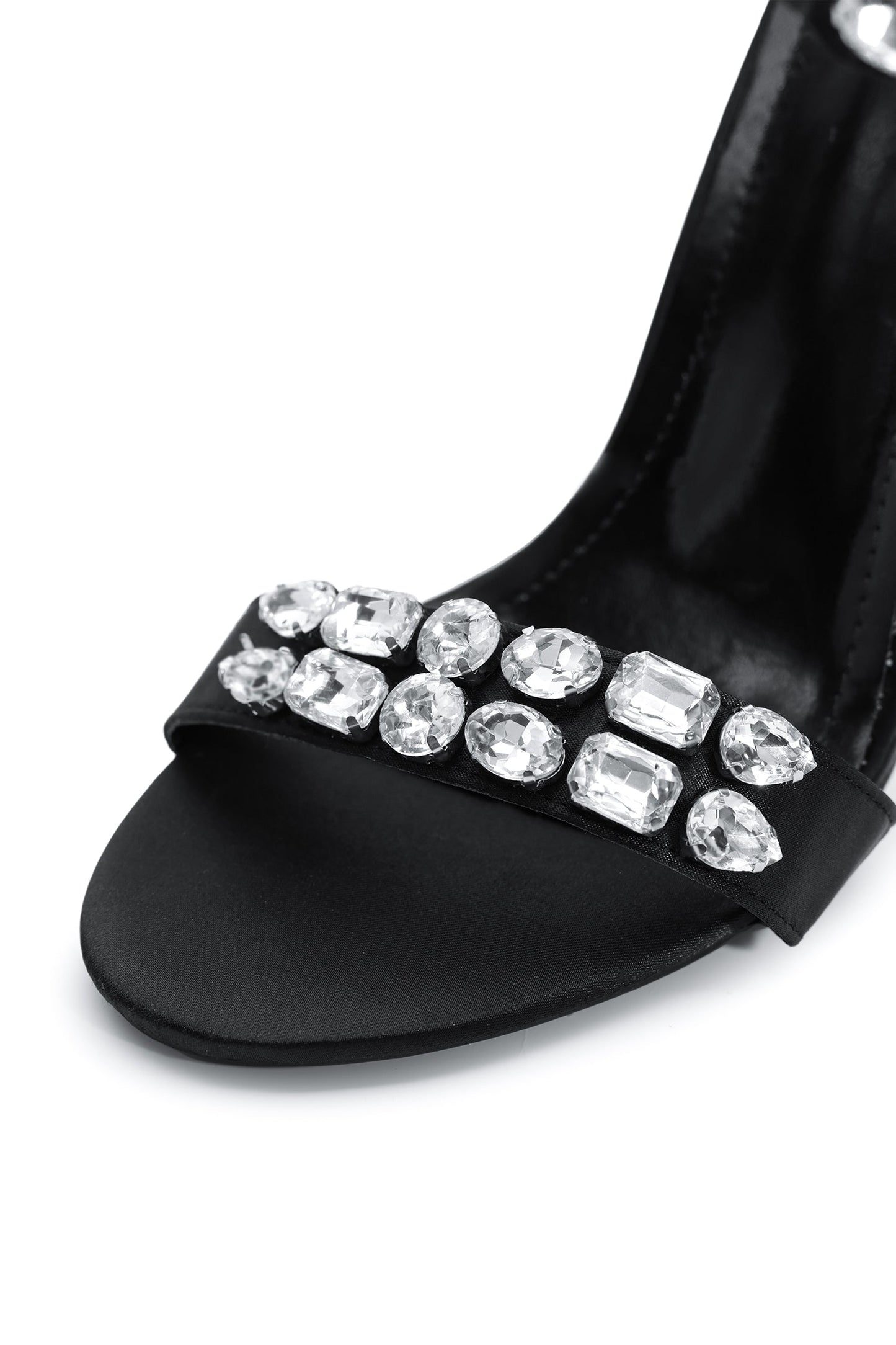 Eka Diamond Ankle Strap Stiletto Sandals