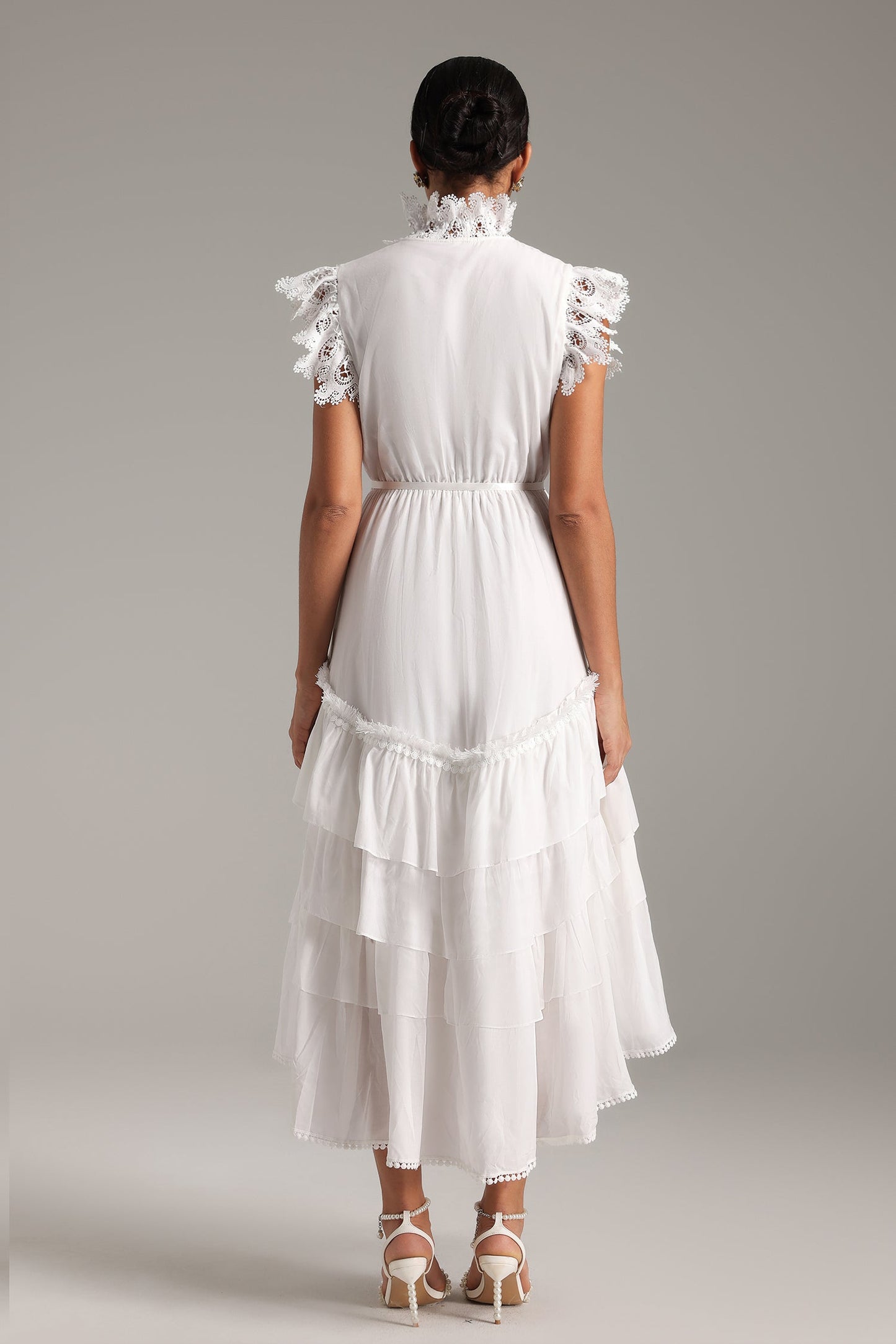 Karmen Layered Lace Midi Dress