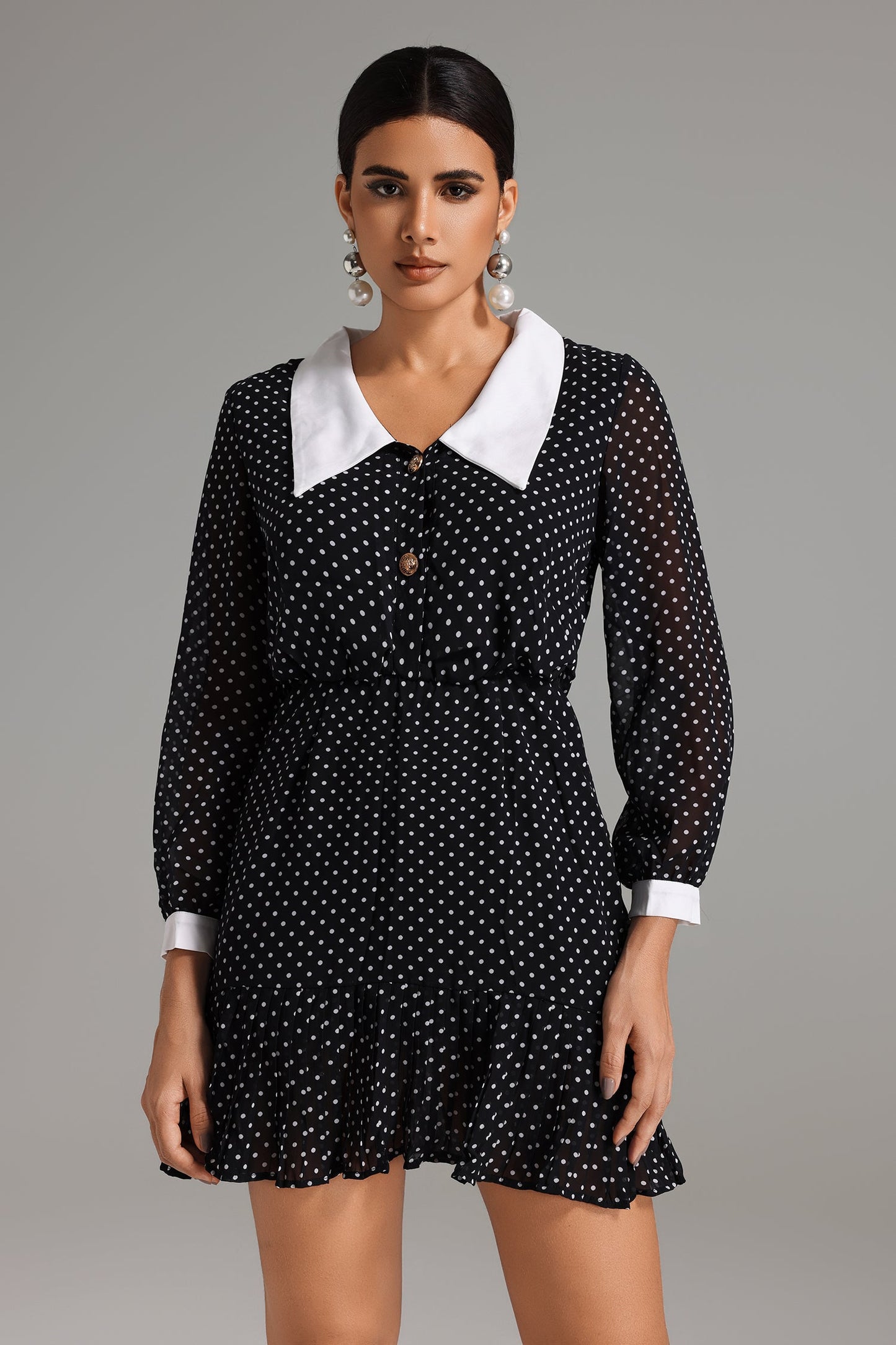 Layla Polka-Dot Mini Dress