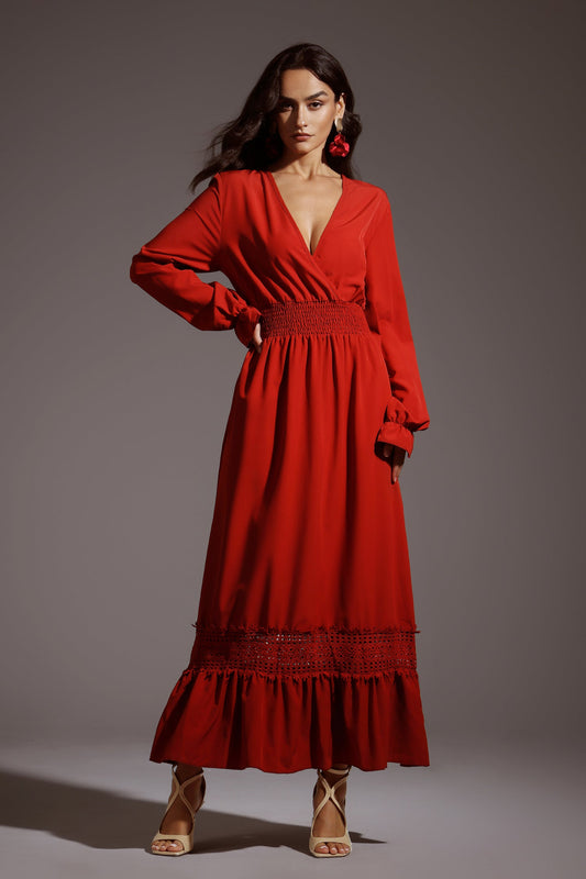 Vioky V-neck Maxi Dress