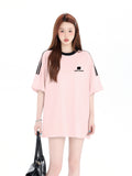 Oversized T-Shirt with Contrast Trim