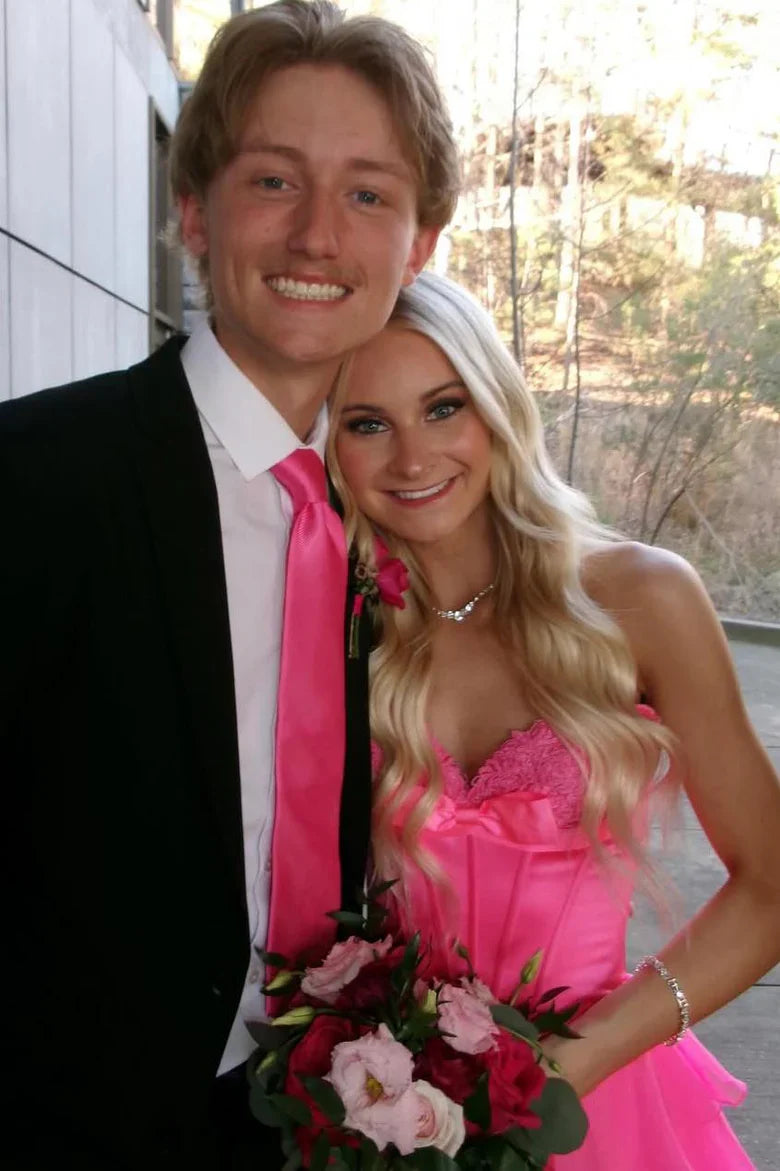 Sweetheart Sleeveless A-Line Empire Chiffon Tiered Party Prom Dress