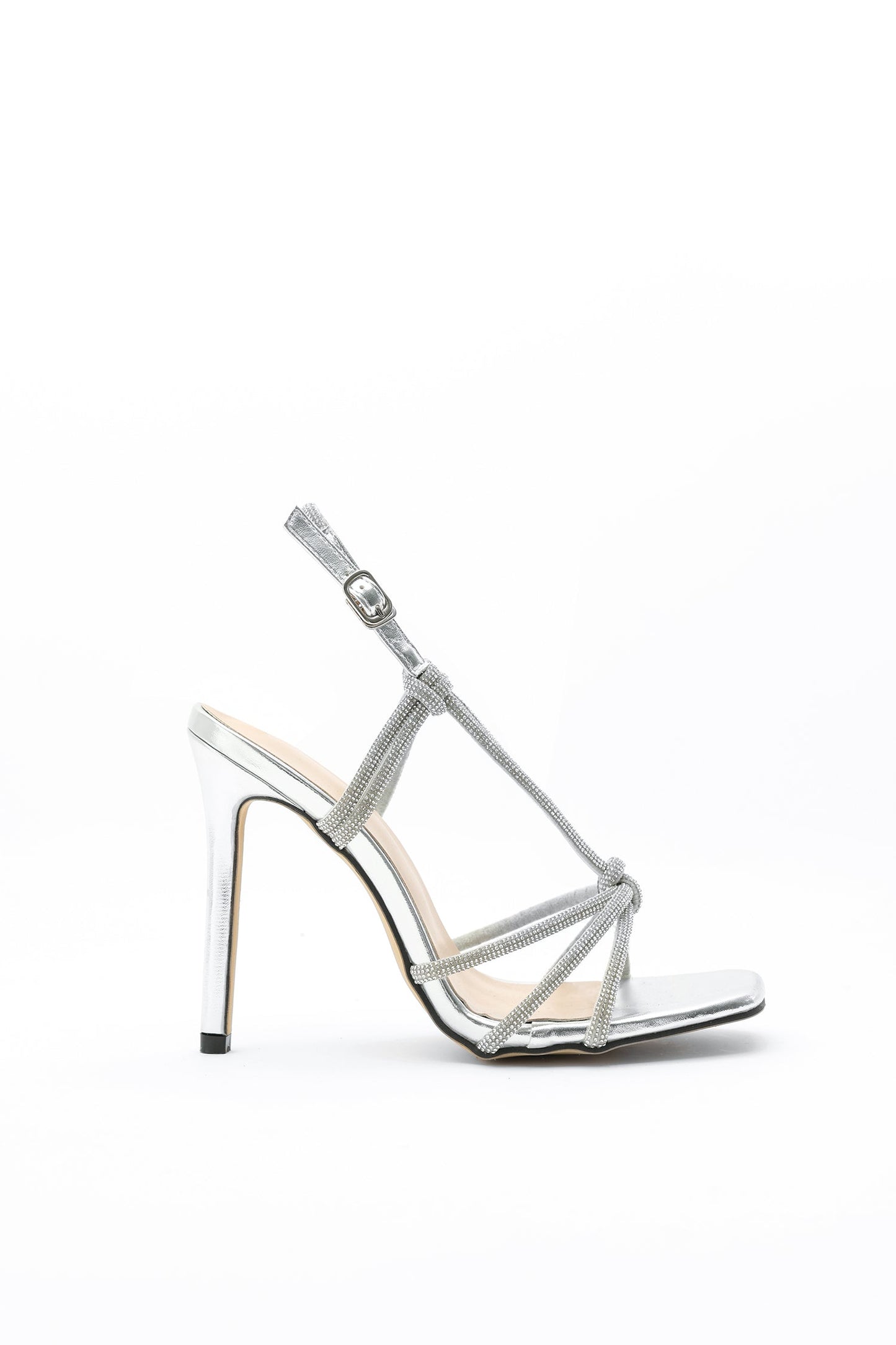 Tris Diamante Buckle Heeled Sandals