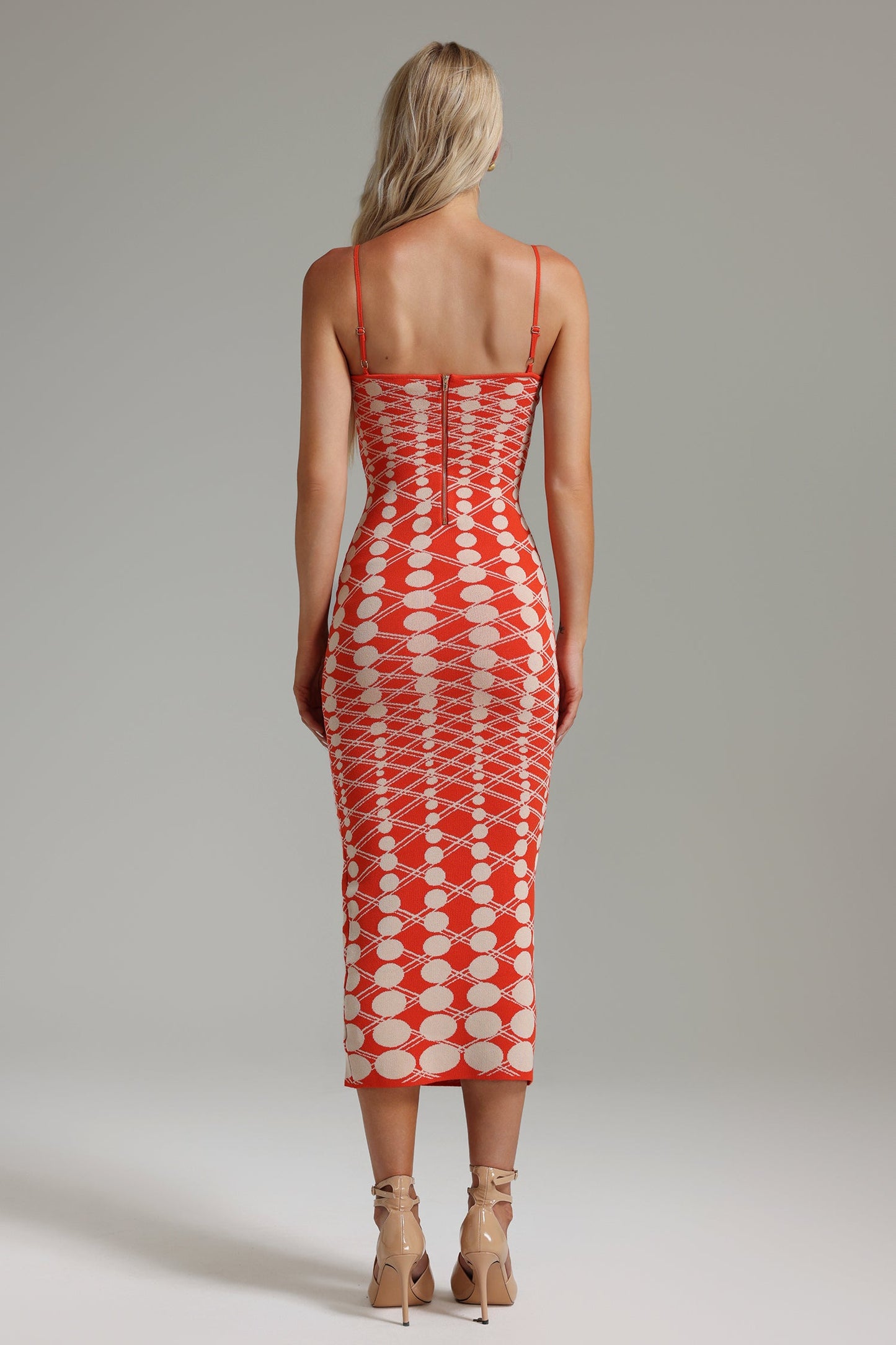Verze Geometric Pattern Knitted Dress