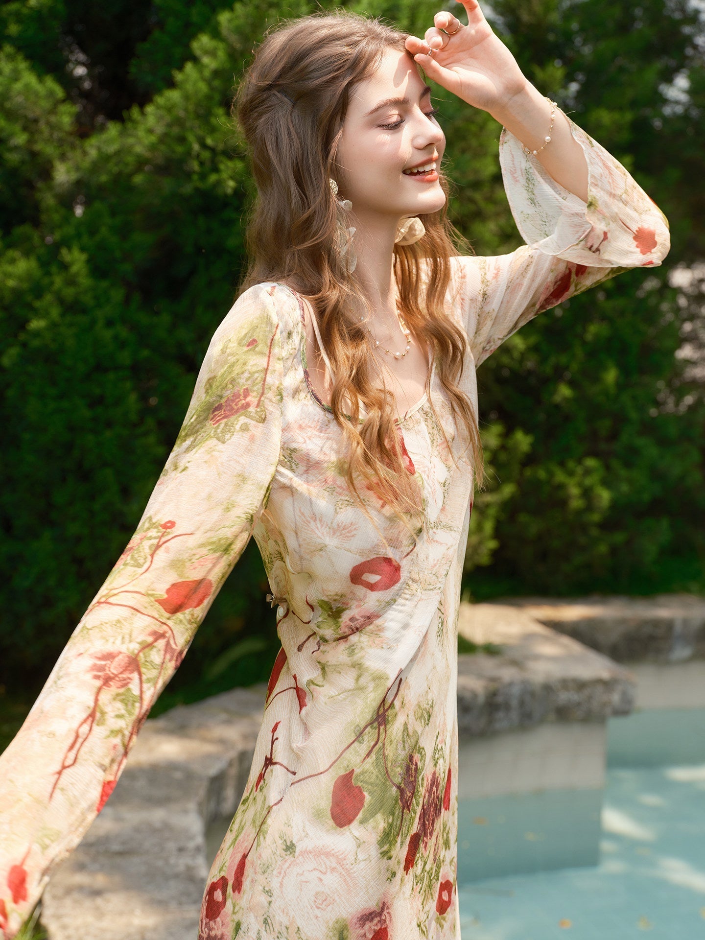 Viscose Dress - Pastel Diagonal Cut