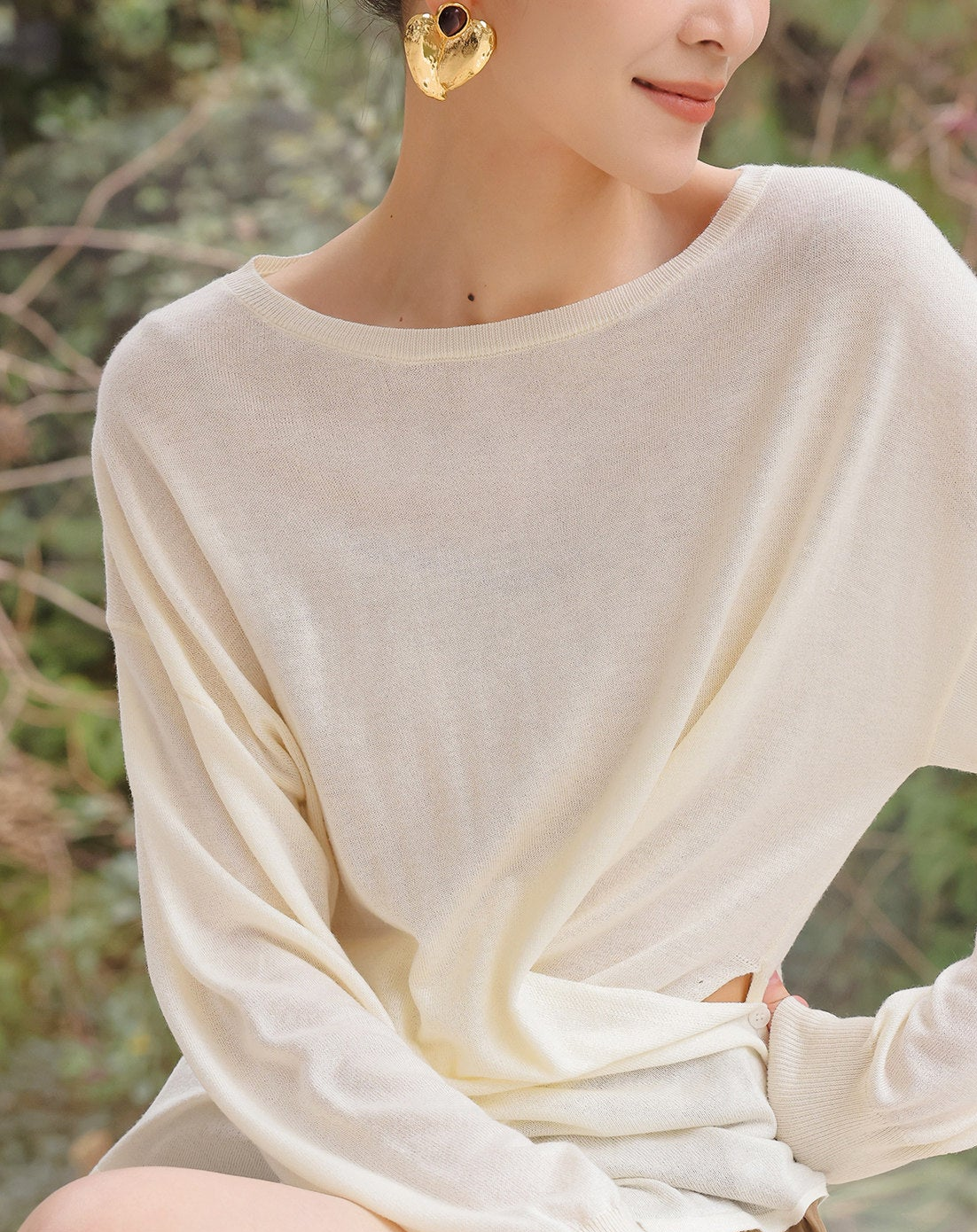 Knitted Top with Cross Design