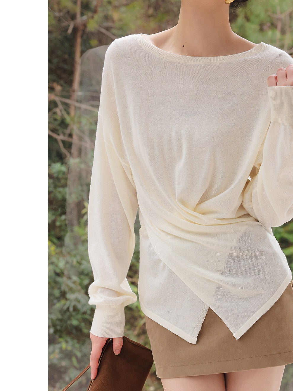 Knitted Top with Cross Design
