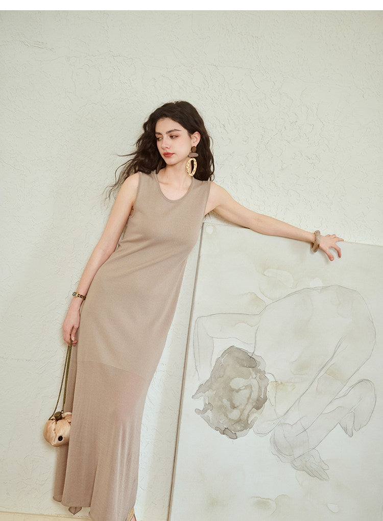 Acetate 2-Piece Set - Lightweight Coat and Dress