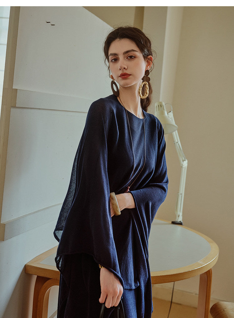 Acetate 2-Piece Set - Lightweight Coat and Dress