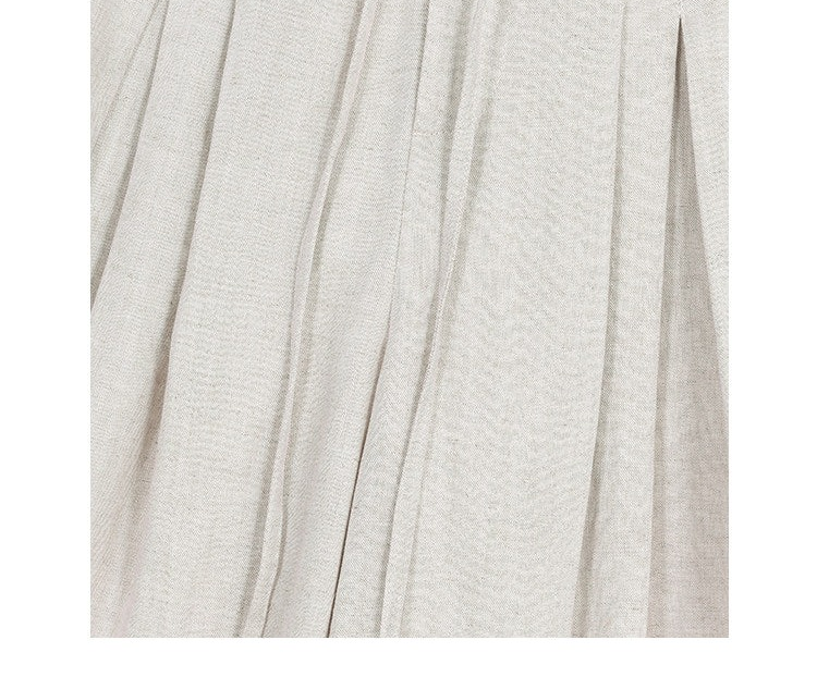 Linen Wide-Leg Pants - Relaxed Fit