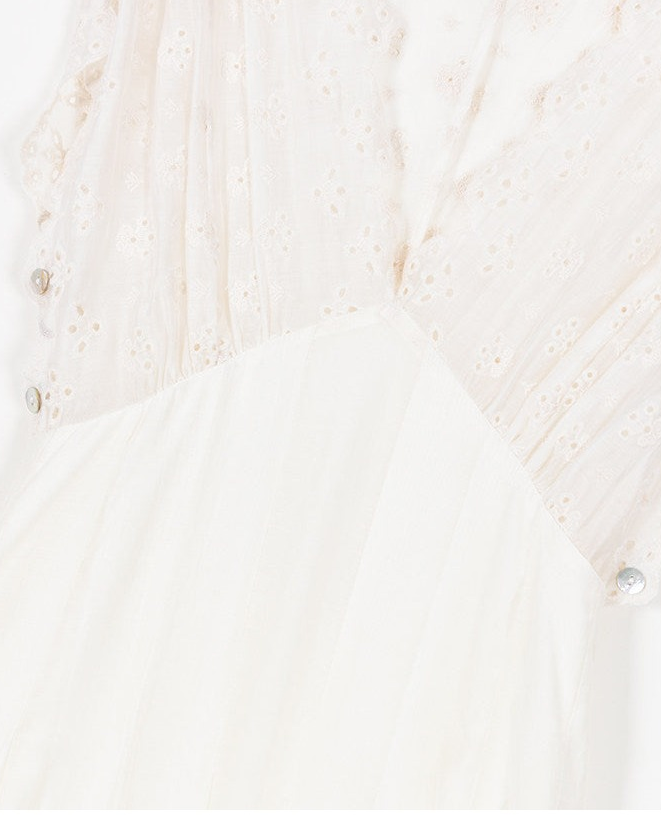 Tencel Lace Dress - Hollow-Out Design