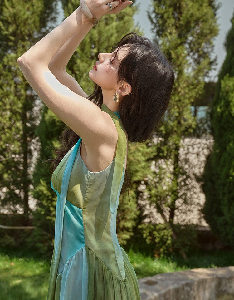 Tencel Chiffon Dress and Shawl Cardigan Set - Elegant and Versatile