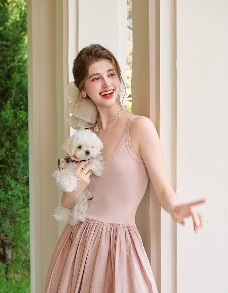 Knit Dress - Versatile U-Neck Design