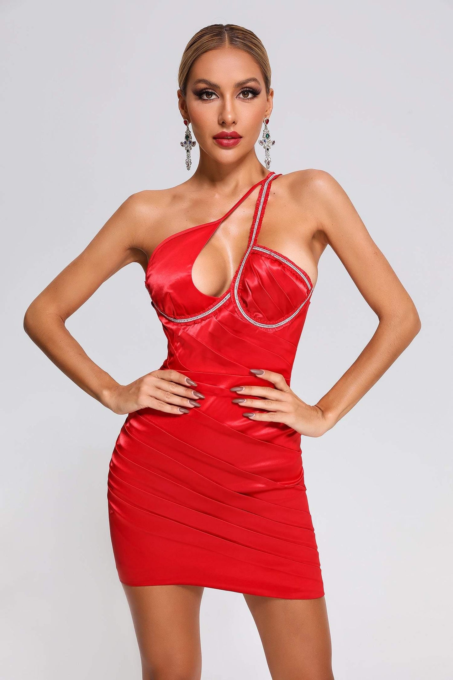 Paisley Satin Mini Dress