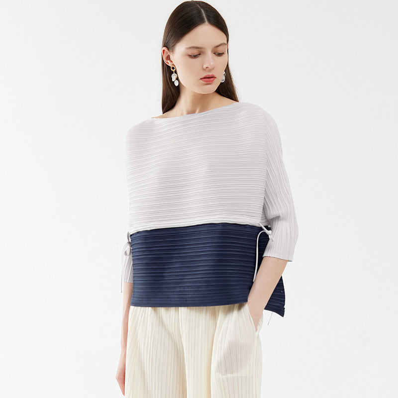 Drawstring-Paneled Top