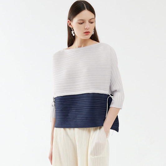 Drawstring-Paneled Top