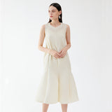 Sleeveless Bud French Puff Dress