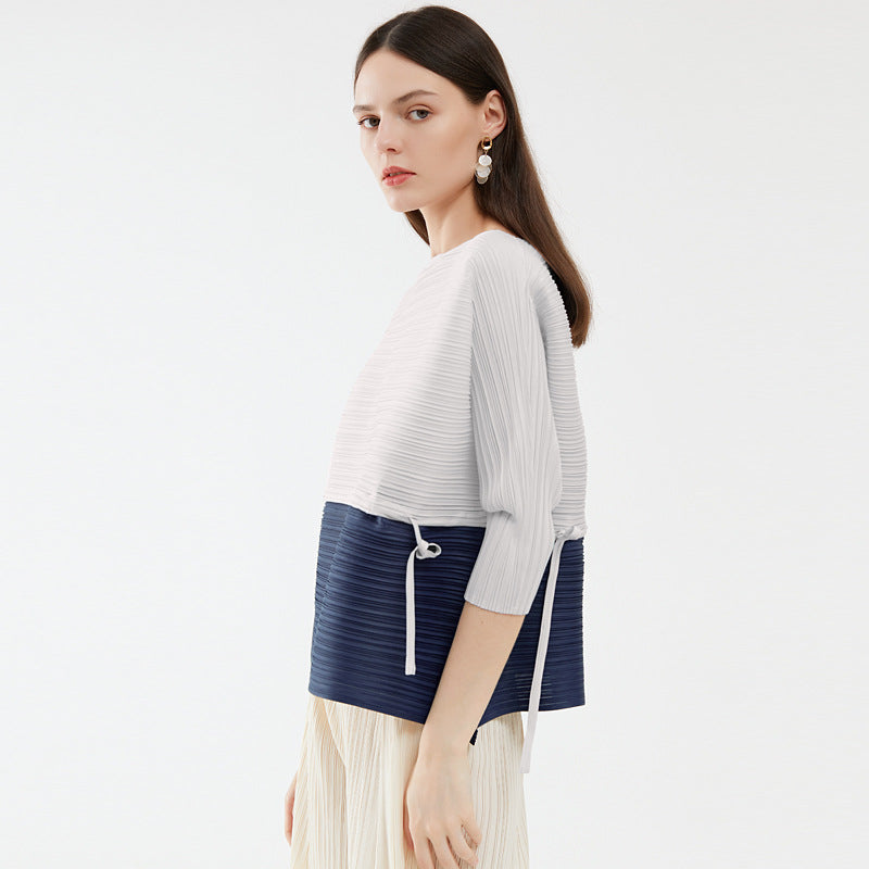 Drawstring-Paneled Top