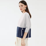 Drawstring-Paneled Top