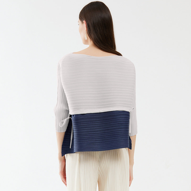 Drawstring-Paneled Top