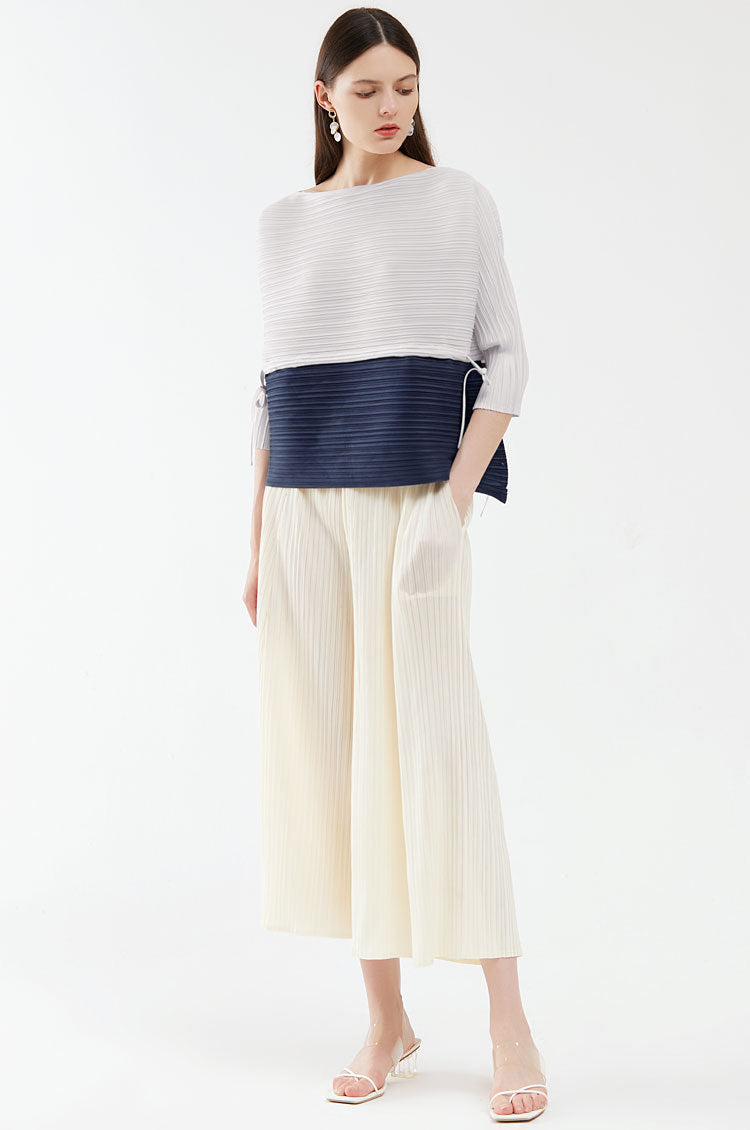 Drawstring-Paneled Top