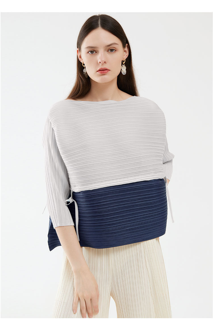 Drawstring-Paneled Top
