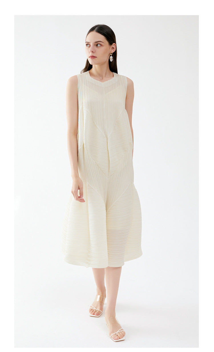 Sleeveless Bud French Puff Dress