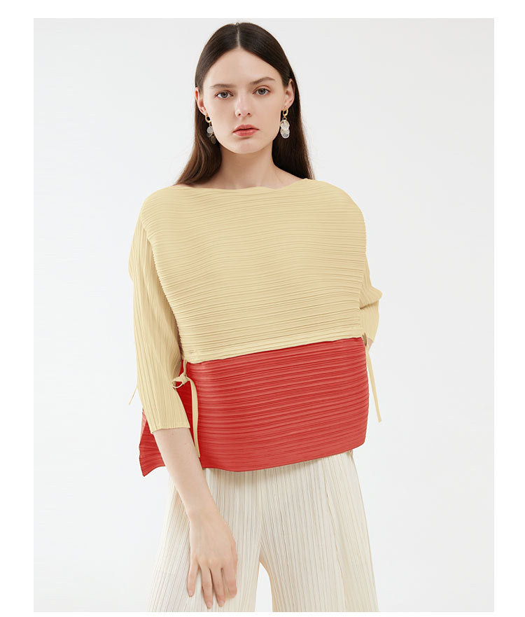 Drawstring-Paneled Top