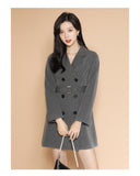 Waist Slim Collar Long Sleeve Dress