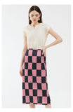 Checkerboard Hip Skirt