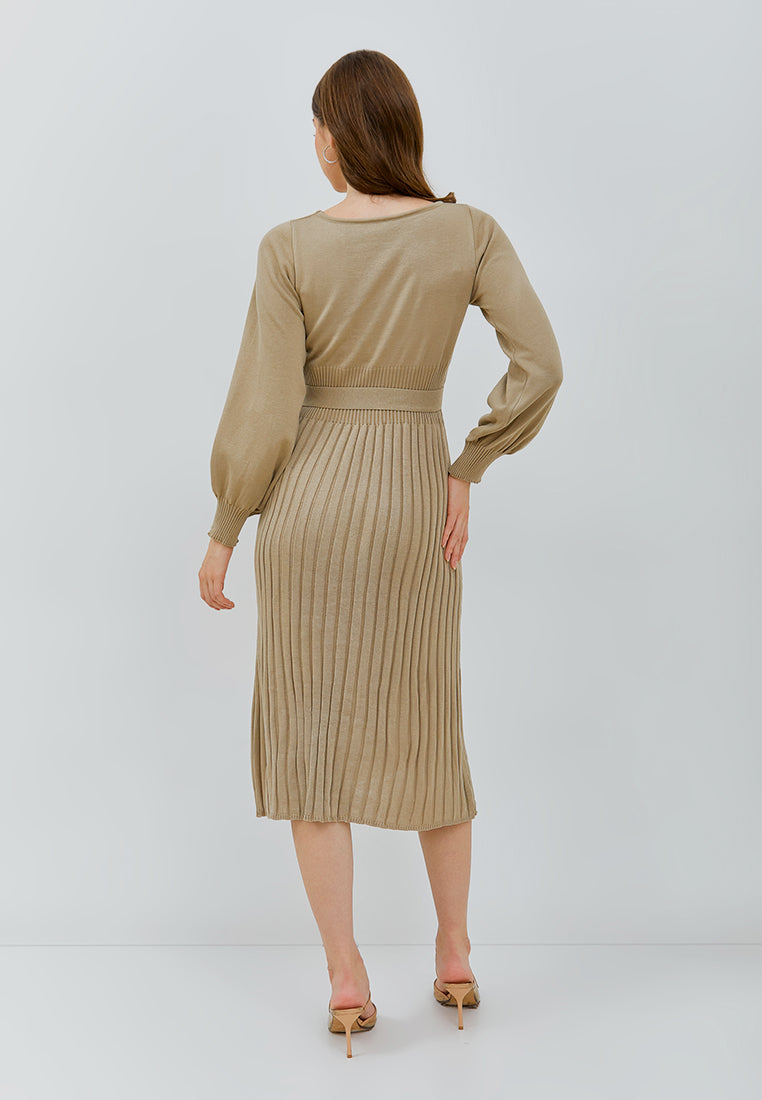Khaki Knit Dress